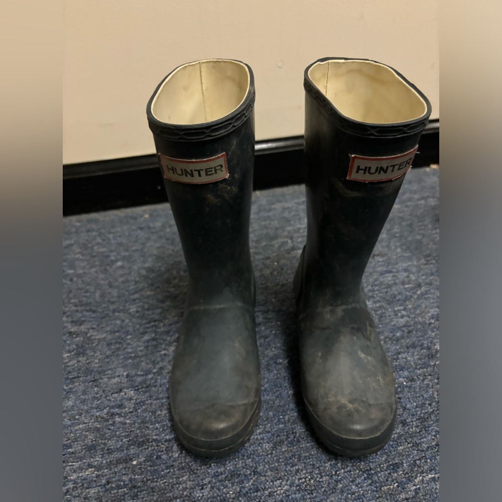 Hunter - tall navy toddle boot